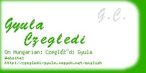 gyula czegledi business card